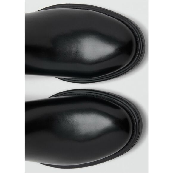 MNG by Mango faux leather chelsea boots in black mens 41 US 8 NEW - Picture 4 of 7